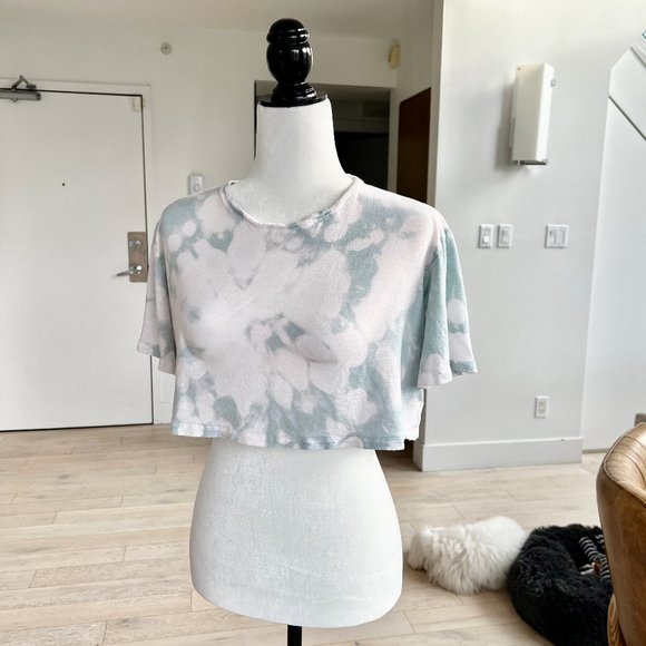 ✨Upcycled | Aritzia Babaton Tie-Dye Crew Neck Relaxed Crop Top | Small - Picture 6 of 12